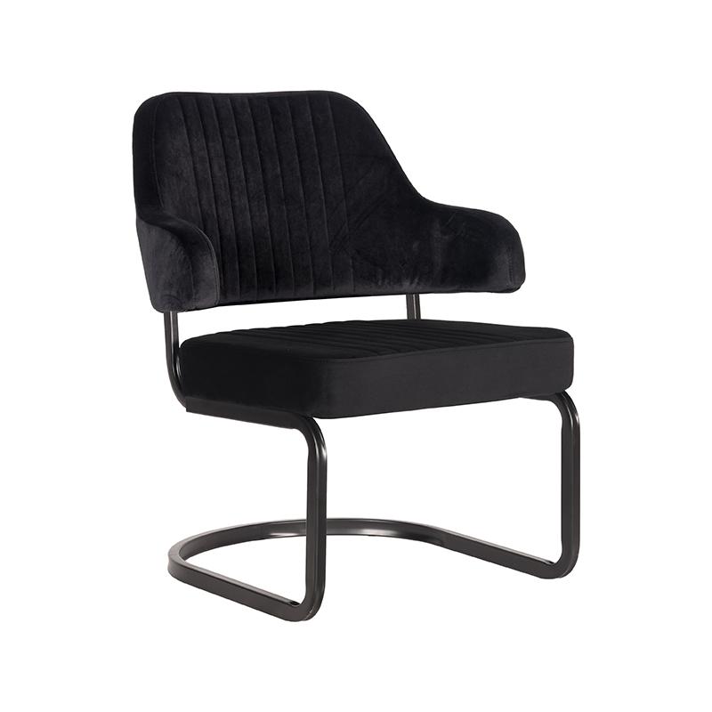 Fauteuil Otta - Zwart - Fluweel Fauteuil Otta - Zwart - Fluweel