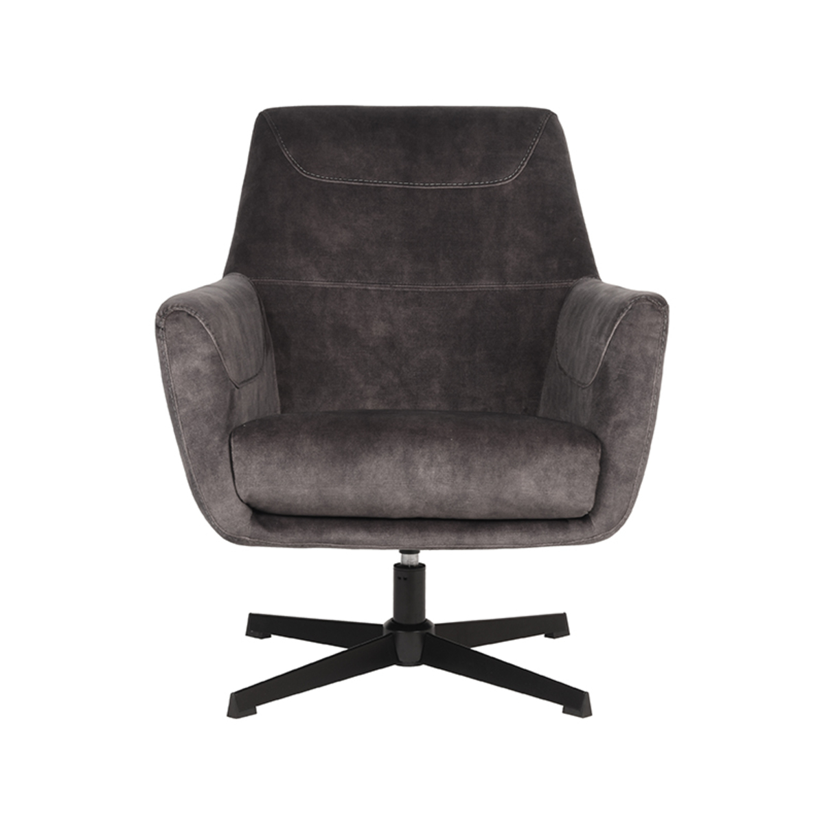Fauteuil Toby - Antraciet - Velours Fauteuil Toby - Antraciet - Velours