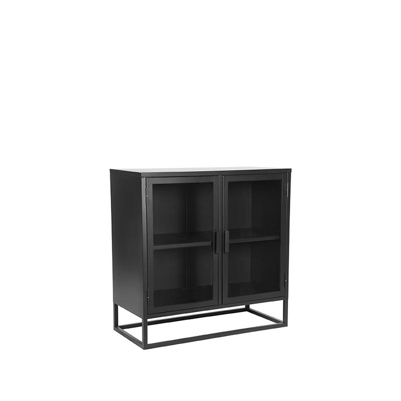 Vitrinekast Level - Zwart - Metaal - 85x40x85 cm Vitrinekast Level - Zwart - Metaal - 85x40x85 cm