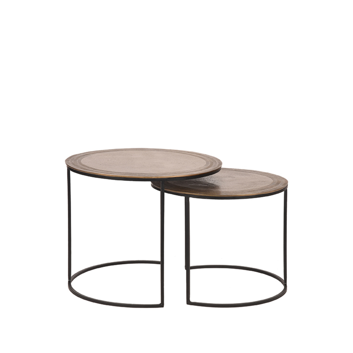 Salontafel Set Circle - Goud - Metaal