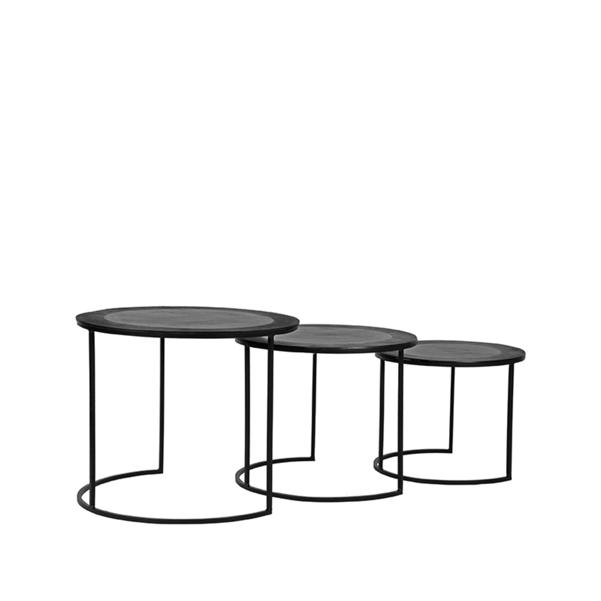Salontafel Set Tres - Zwart - Metaal