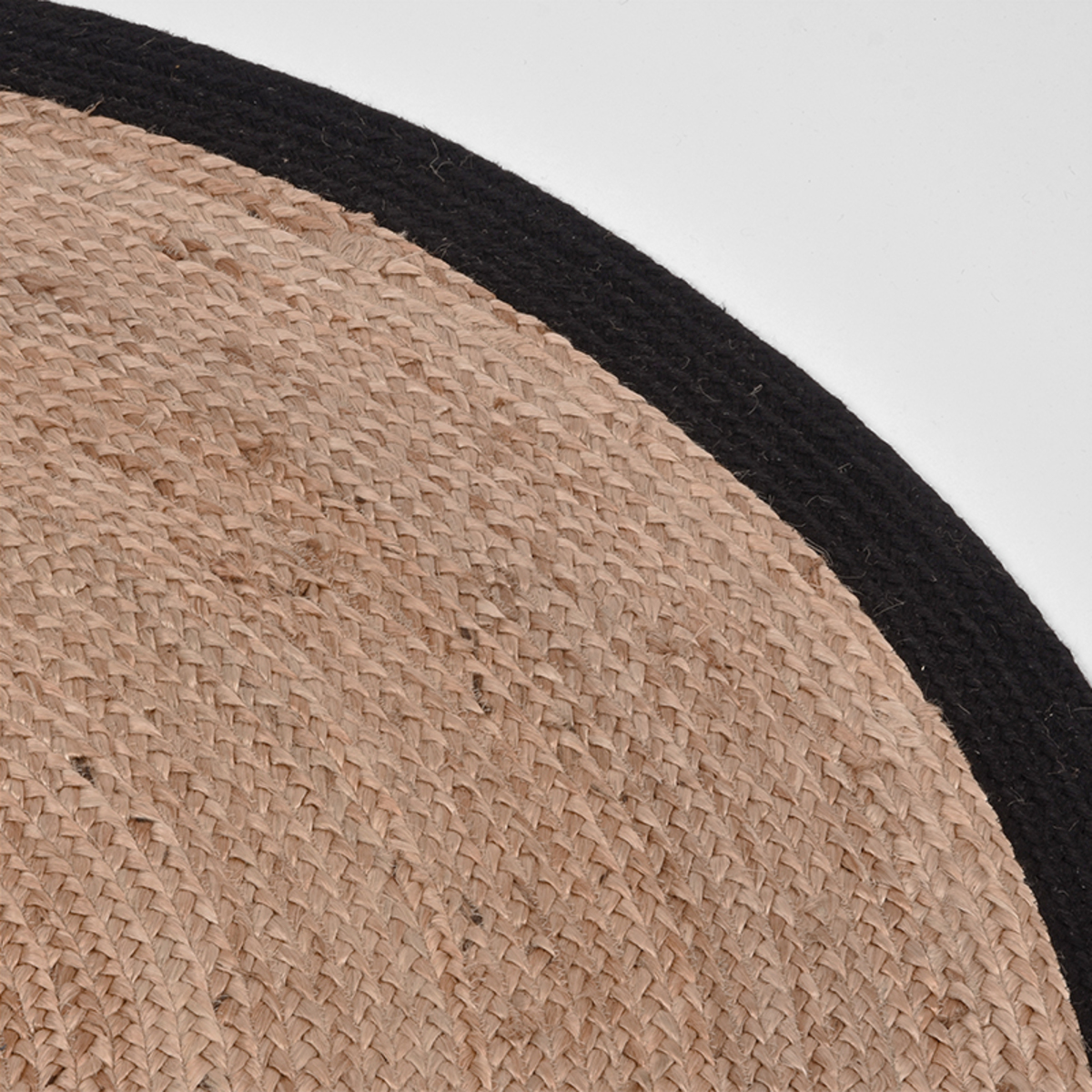 Vloerkleed Jute - Zwart - Jute - 120 cm Vloerkleed Jute - Zwart - Jute - 120 cm