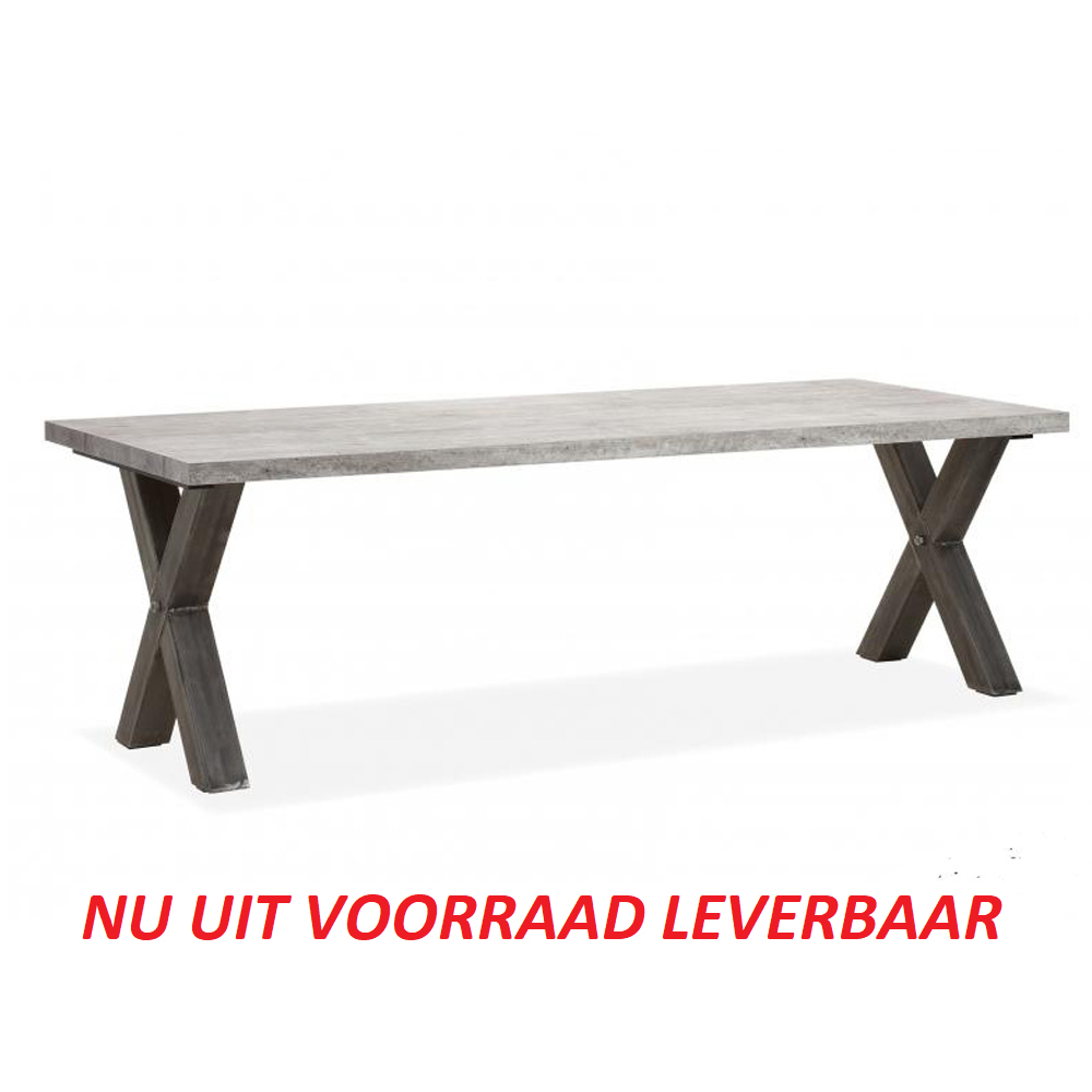 Amersfoort eettafel 220x100cm (X-poot)