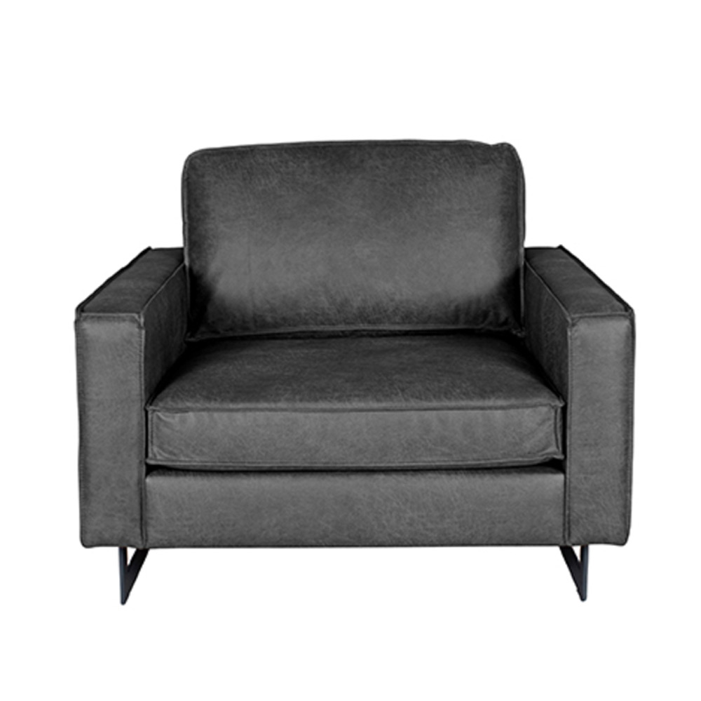 Bank Arezzo - Antraciet - Microfiber - 1-Zits Bank Arezzo - Antraciet - Microfiber - 1-Zits