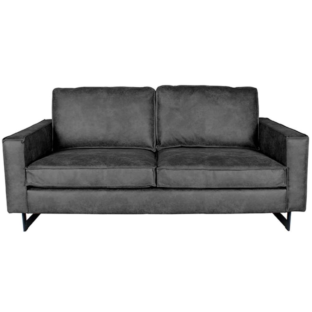 Bank Arezzo - Antraciet - Microfiber - 2-Zits Bank Arezzo - Antraciet - Microfiber - 2-Zits