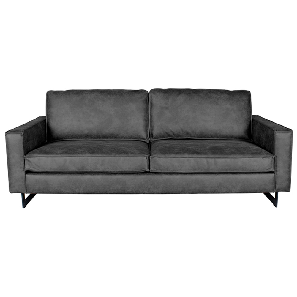 Bank Arezzo - Antraciet - Microfiber - 3-Zits Bank Arezzo - Antraciet - Microfiber - 3-Zits