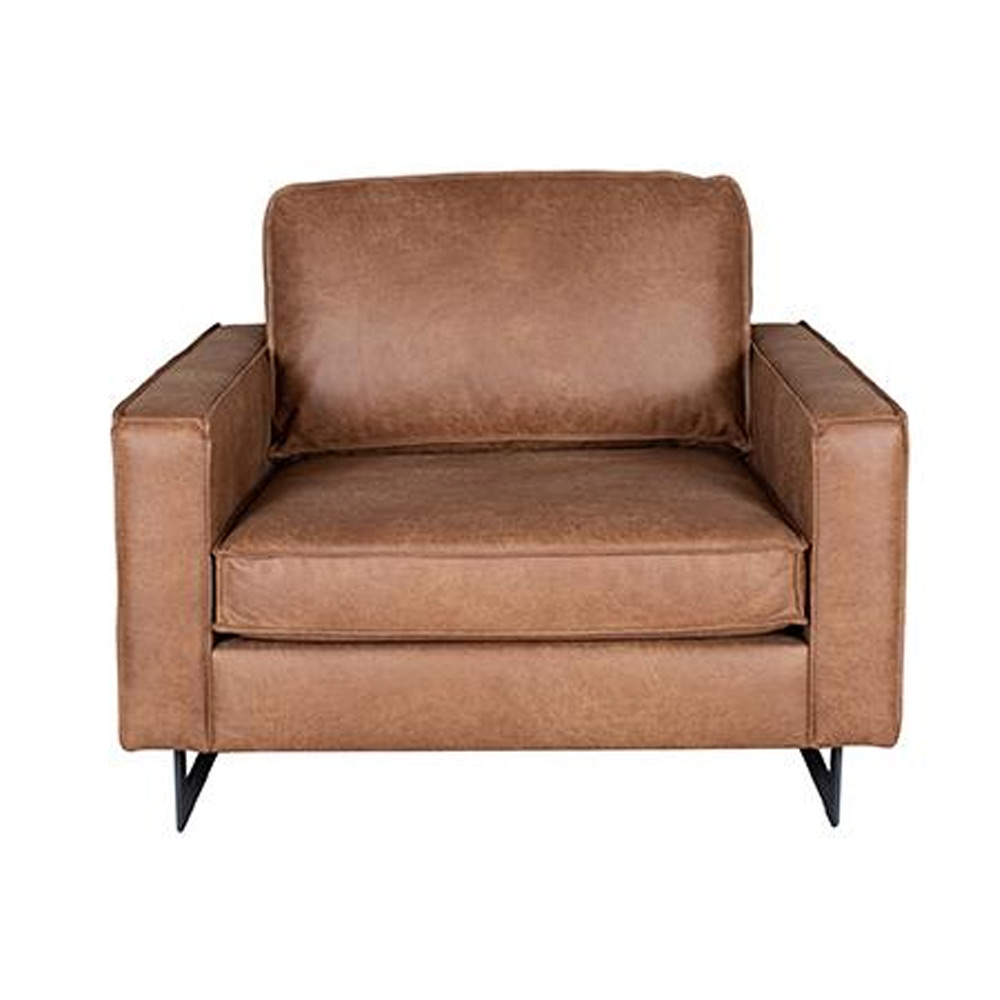 Bank Arezzo - Cognac - Leder - 1-Zits Bank Arezzo - Cognac - Leder - 1-Zits