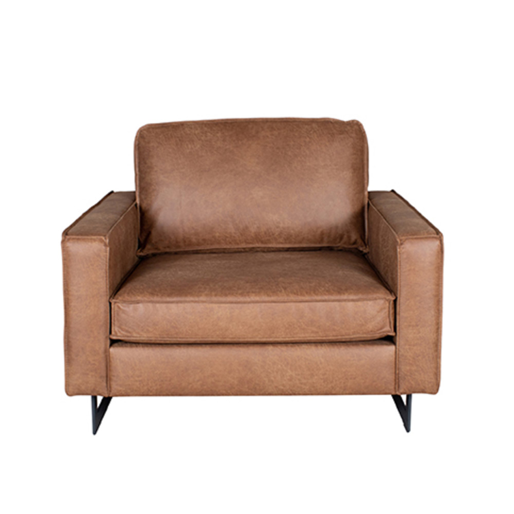 Bank Arezzo - Cognac - Microfiber - 1-Zits Bank Arezzo - Cognac - Microfiber - 1-Zits