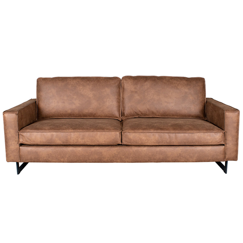 Bank Arezzo - Cognac - Microfiber - 3-Zits Bank Arezzo - Cognac - Microfiber - 3-Zits