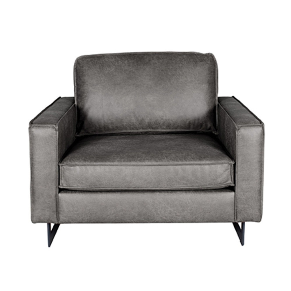 Bank Arezzo - Grijs - Microfiber - 1-Zits Bank Arezzo - Grijs - Microfiber - 1-Zits