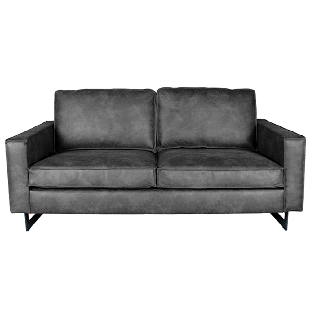 Bank Arezzo - Grijs - Microfiber - 2-Zits Bank Arezzo - Grijs - Microfiber - 2-Zits