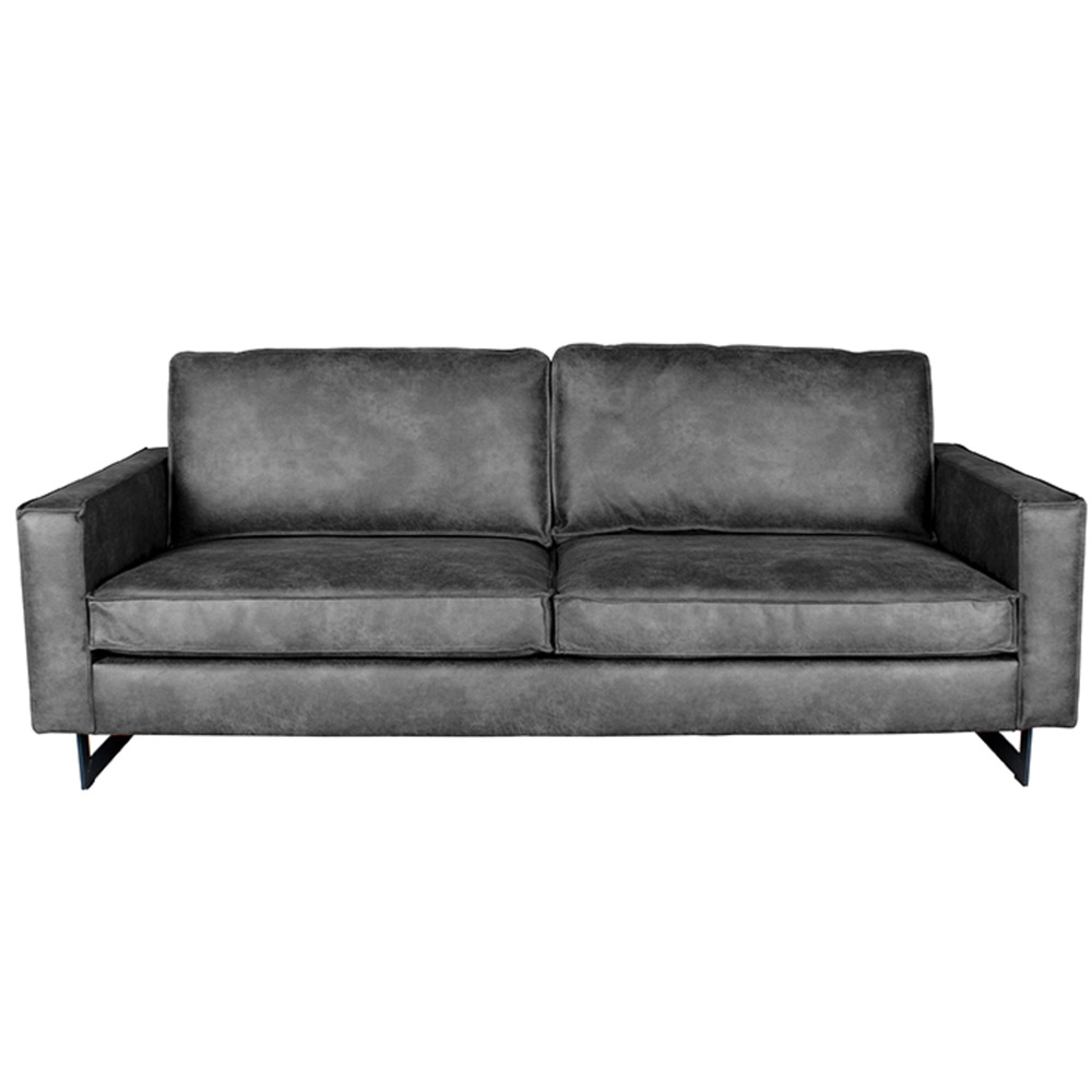 Bank Arezzo - Grijs - Microfiber - 3-Zits Bank Arezzo - Grijs - Microfiber - 3-Zits