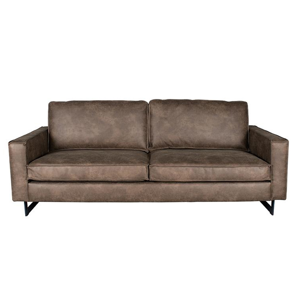 Bank Arezzo - Taupe - Leder - 3-Zits Bank Arezzo - Taupe - Leder - 3-Zits