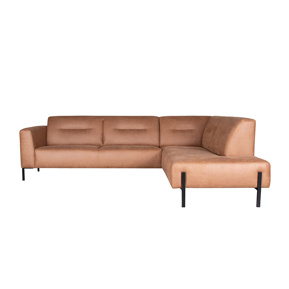 Bank Napoli 2.5-Zits + Ottomane - Cognac - Micro Suede Bank Napoli 2.5-Zits + Ottomane - Cognac - Micro Suede