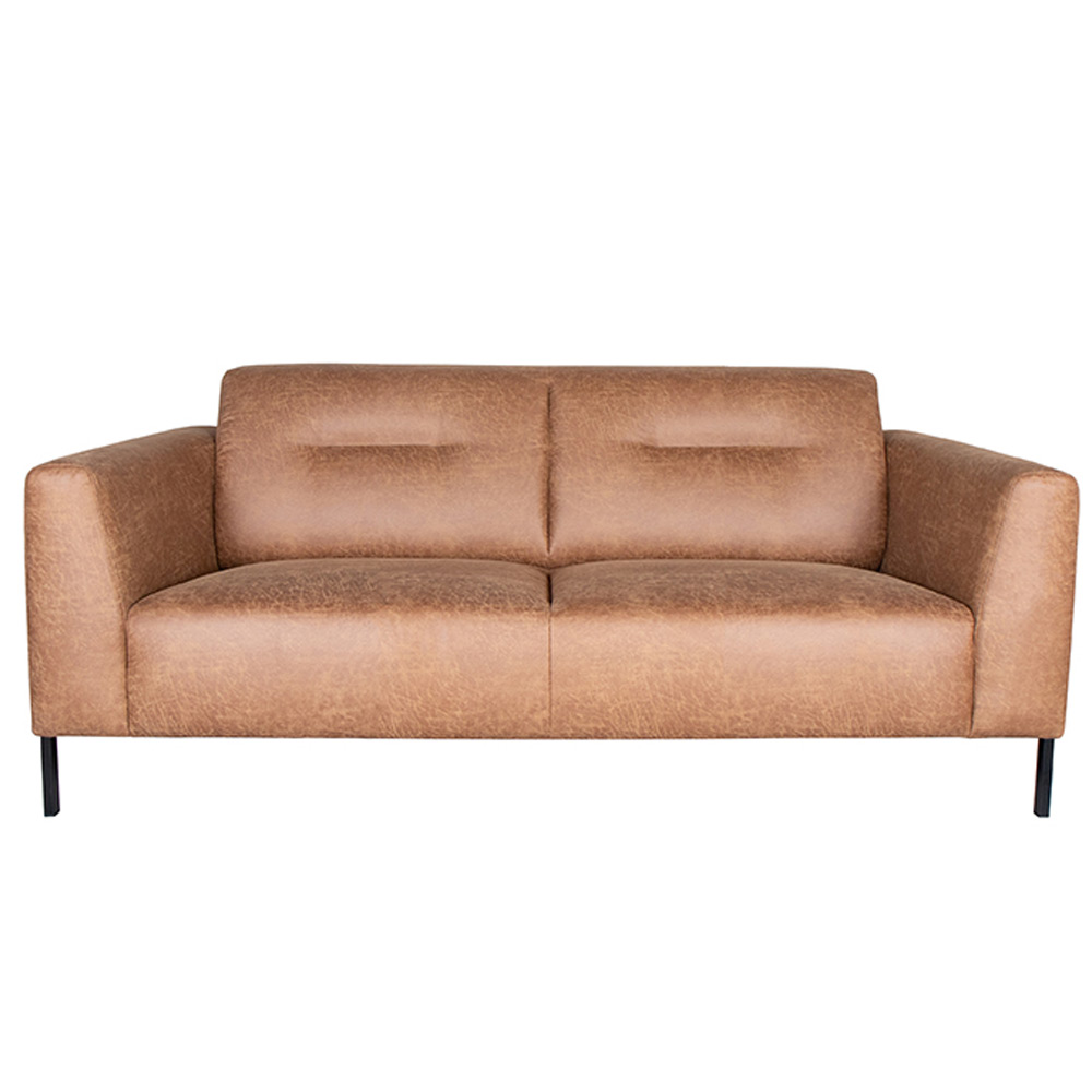 Bank Napoli - Cognac - Microfiber - 2,5-Zits Bank Napoli - Cognac - Microfiber - 2,5-Zits