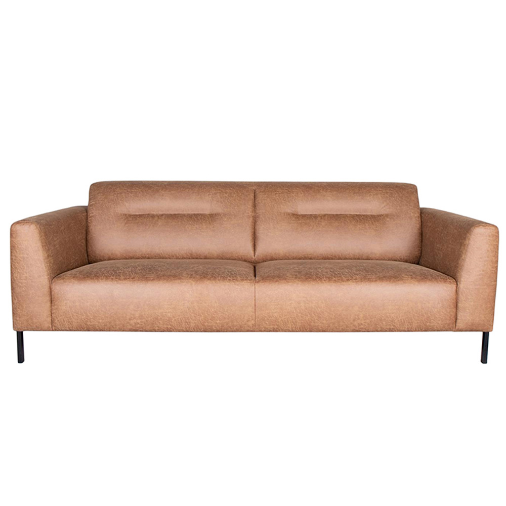 Bank Napoli - Cognac - Microfiber - 3-Zits Bank Napoli - Cognac - Microfiber - 3-Zits