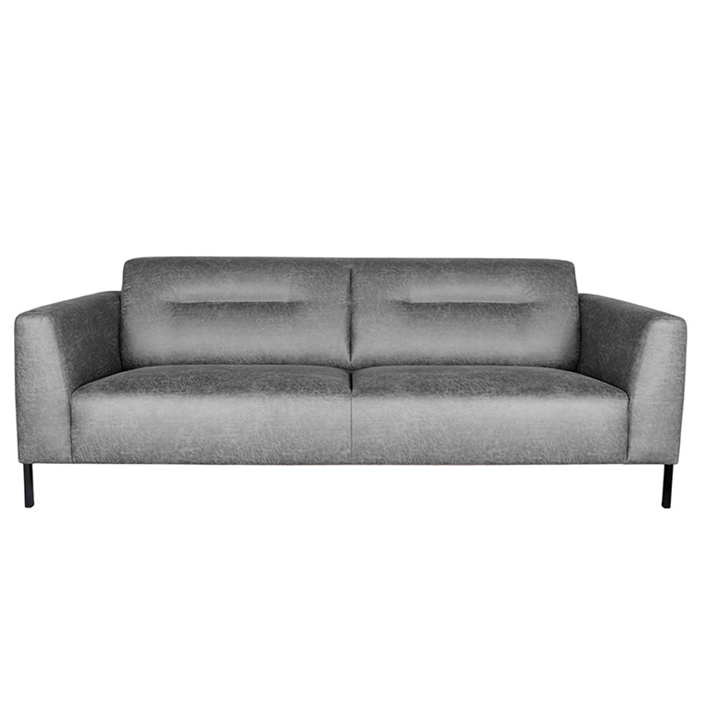 Bank Napoli - Grijs - Microfiber - 3-Zits Bank Napoli - Grijs - Microfiber - 3-Zits