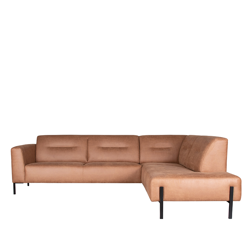 Bank Napoli 2.5-Zits + Ottomane - Cognac - Micro Suede Bank Napoli 2.5-Zits + Ottomane - Cognac - Micro Suede