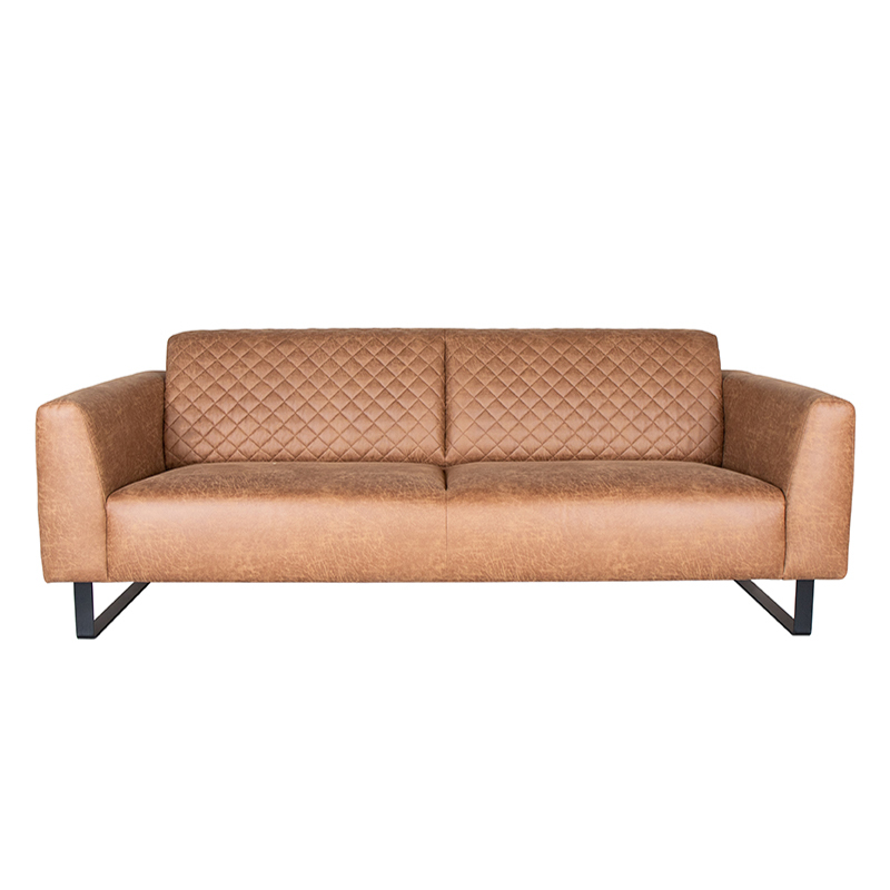 Bank Nola - Cognac - Microfiber - 3-Zits Bank Nola - Cognac - Microfiber - 3-Zits