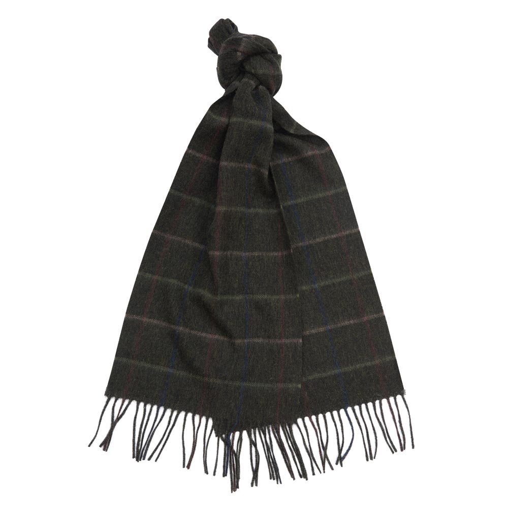 Barbour Tattersall Lambswool Scarf tobacco