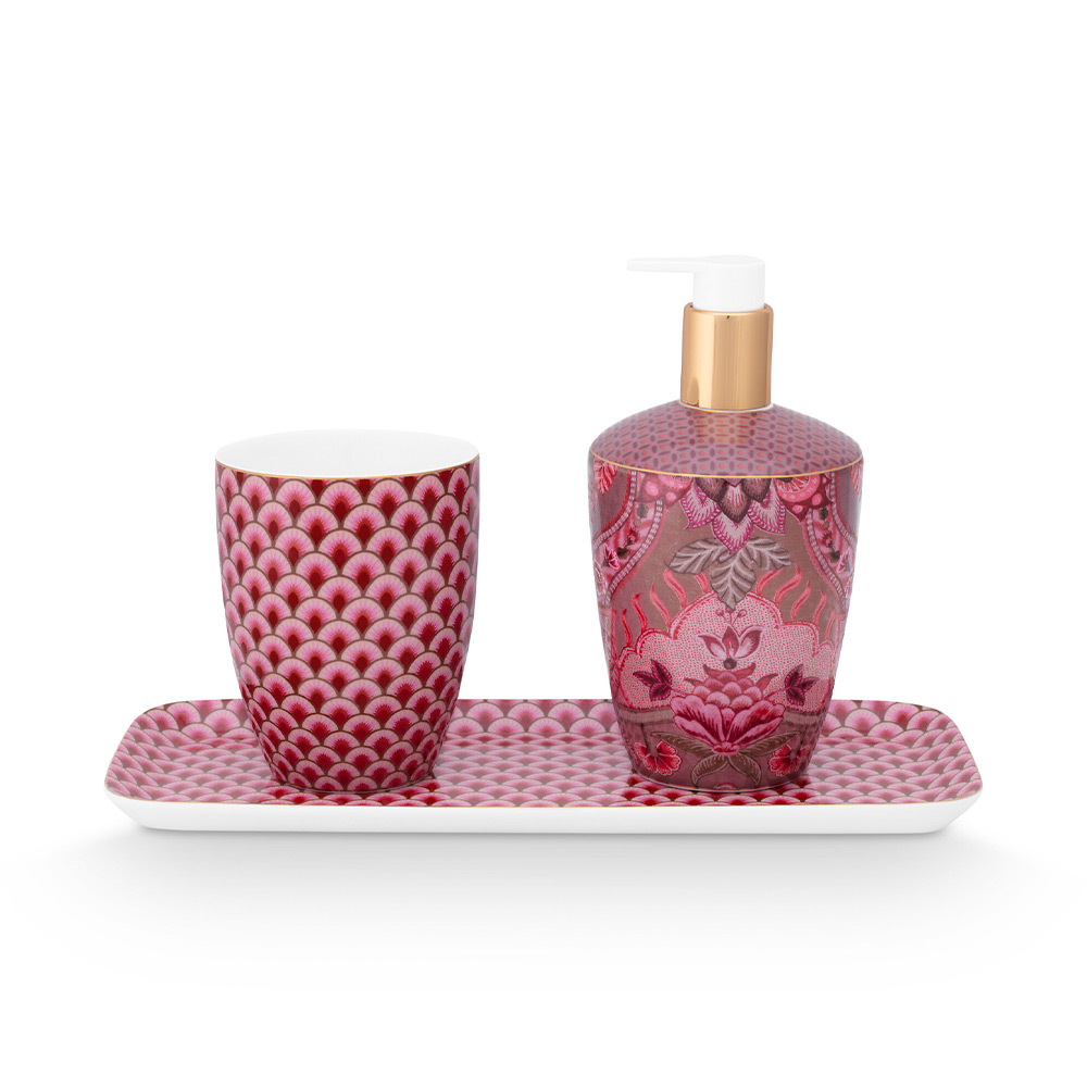 Bathroom set Kyoto Festival Dark Pink Bathroom set Kyoto Festival Dark Pink