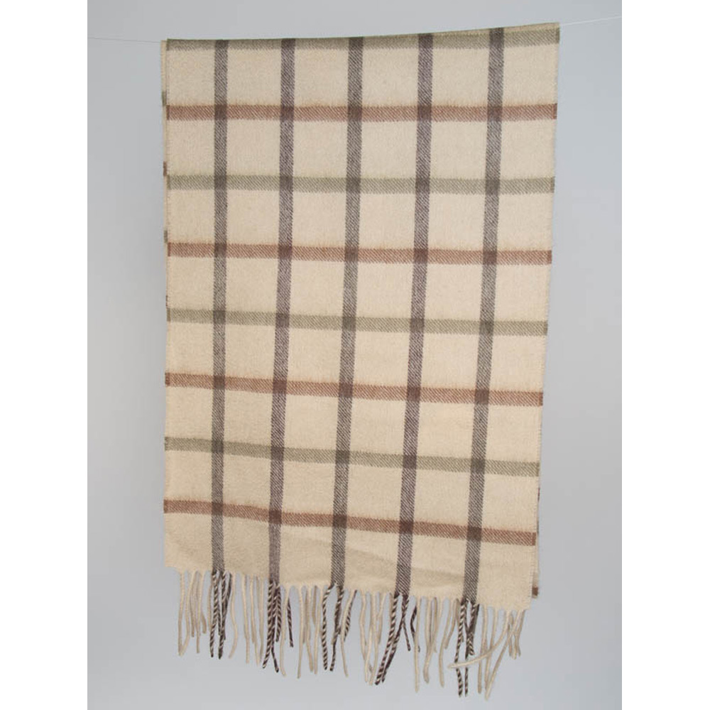 Barbour Bay Tattersall Scarf Lambswool Olive barbour kopen in de aanbieding