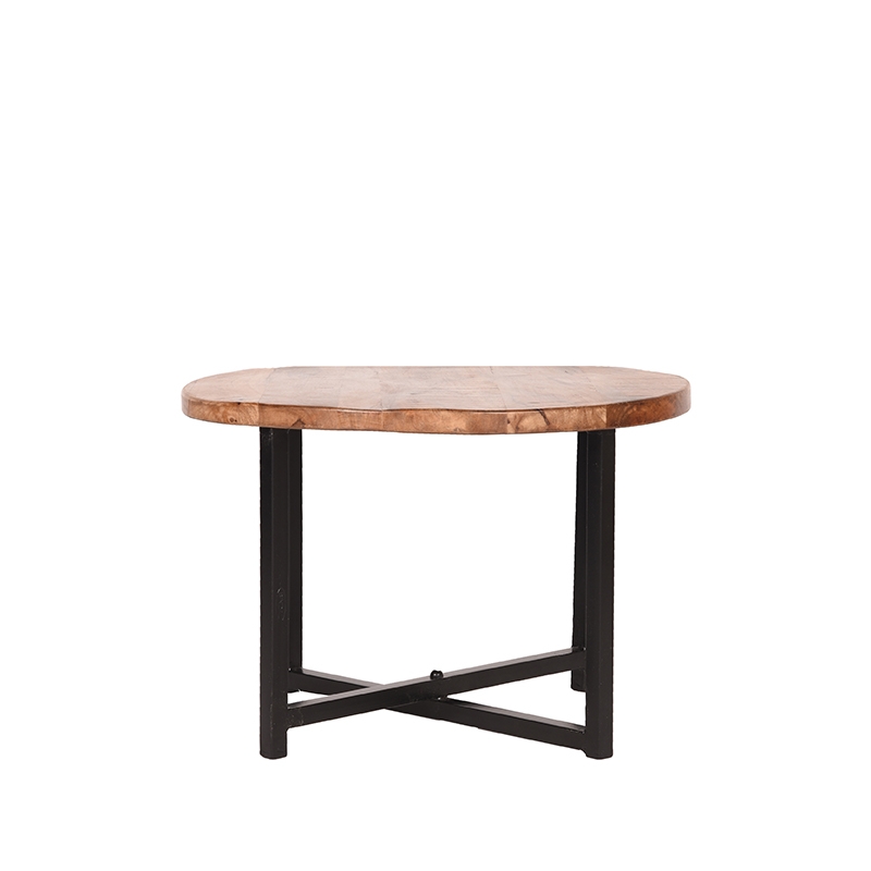 Bijzettafel Dex - Rough - Mangohout - Rond - 60 cm