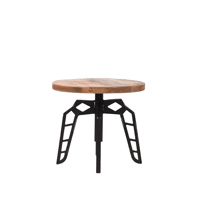 Bijzettafel Pebble - Rough - Mangohout - Rond - 45 cm Bijzettafel Pebble - Rough - Mangohout - Rond - 45 cm