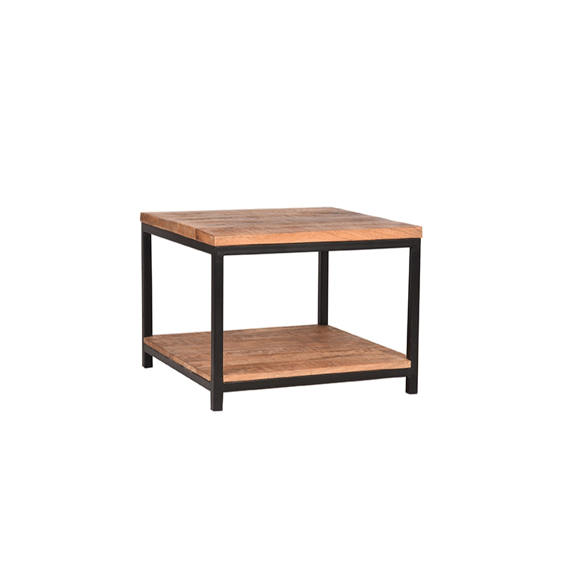 Bijzettafel Vintage - Rough - Mangohout - 60x60 cm Bijzettafel Vintage - Rough - Mangohout - 60x60 cm