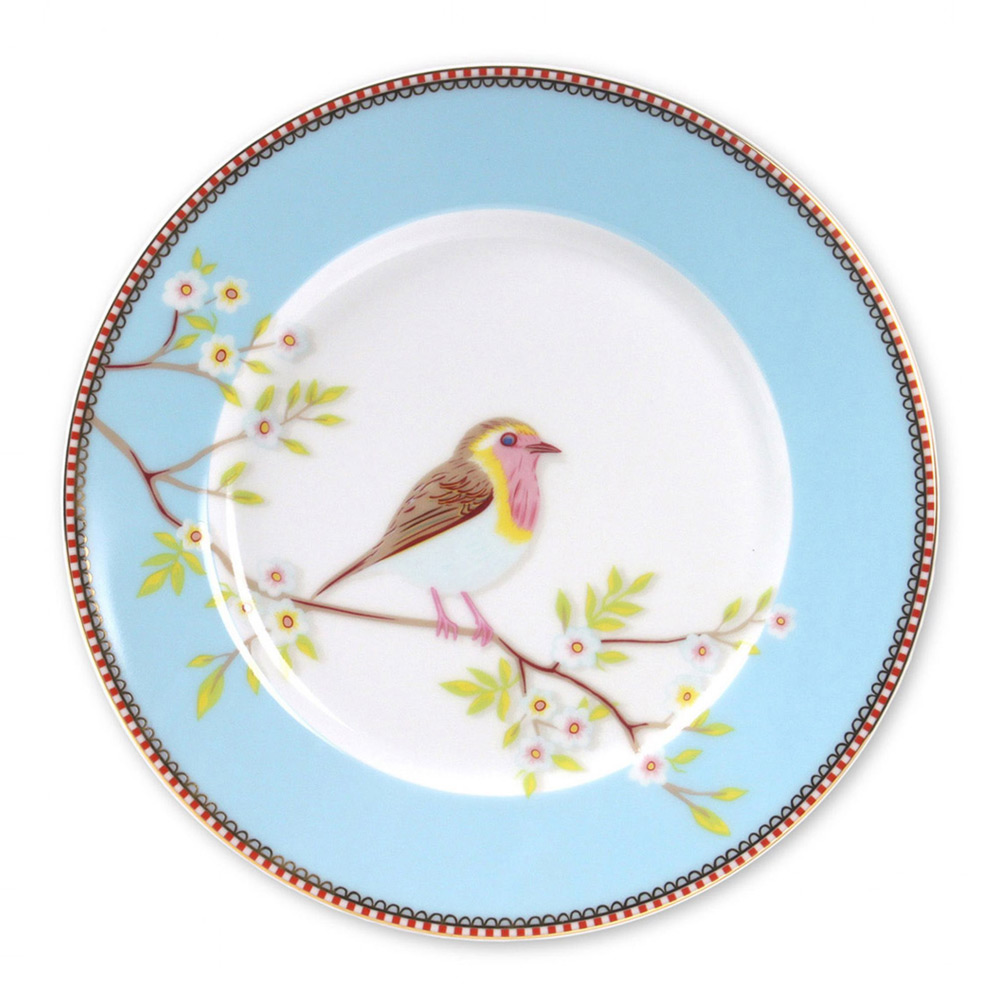 ontbijtbord Early Bird 21 cm blue