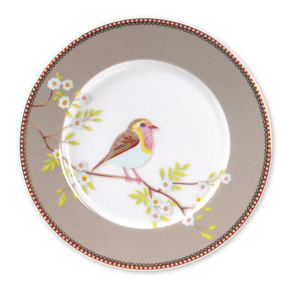 ontbijtBord Early Bird 21 cm khaki