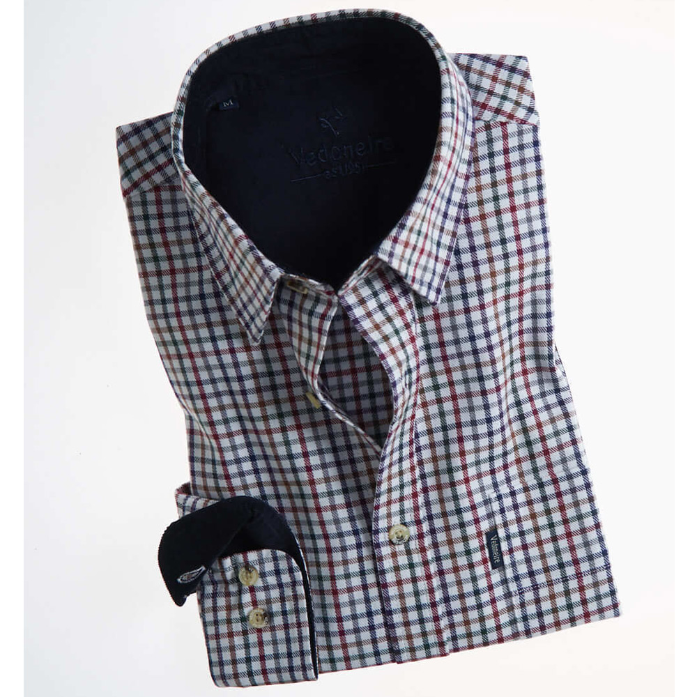 Vedoneire Brushed Cotton plaid herenshirt Grafton