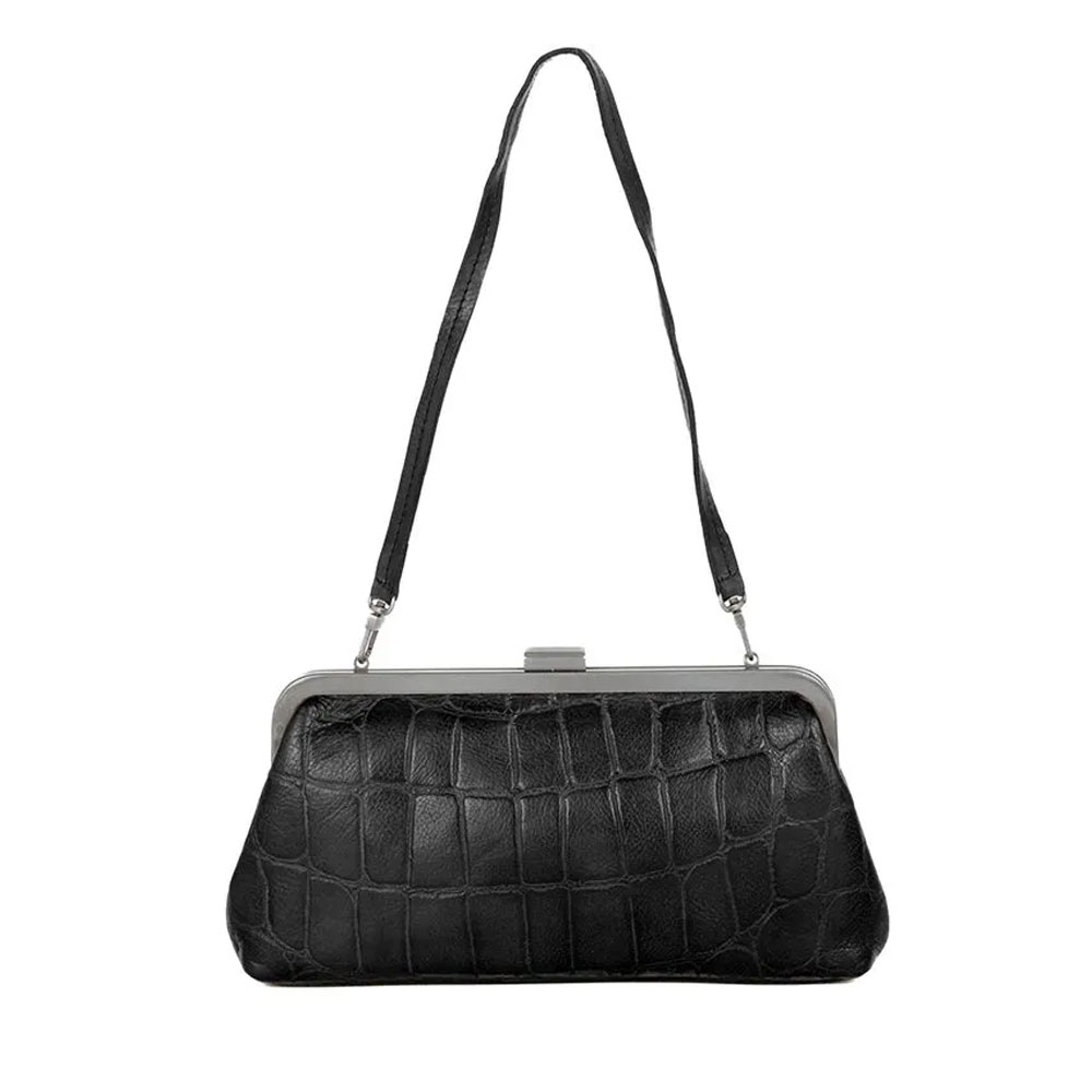 Clutch leer Cherice Black