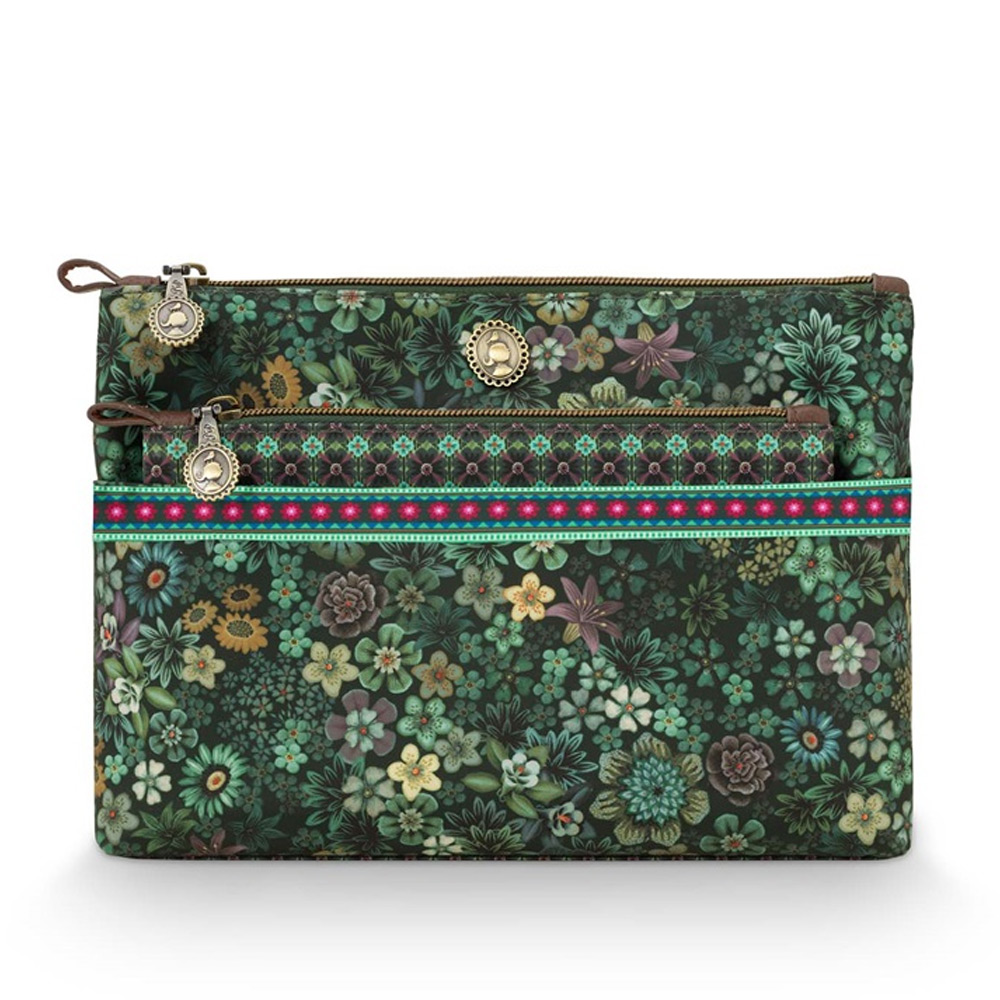 Cosmetic Bag Combi Tutti Fiori Green