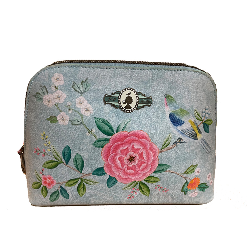 Cosmetic Bag Floral Blue M