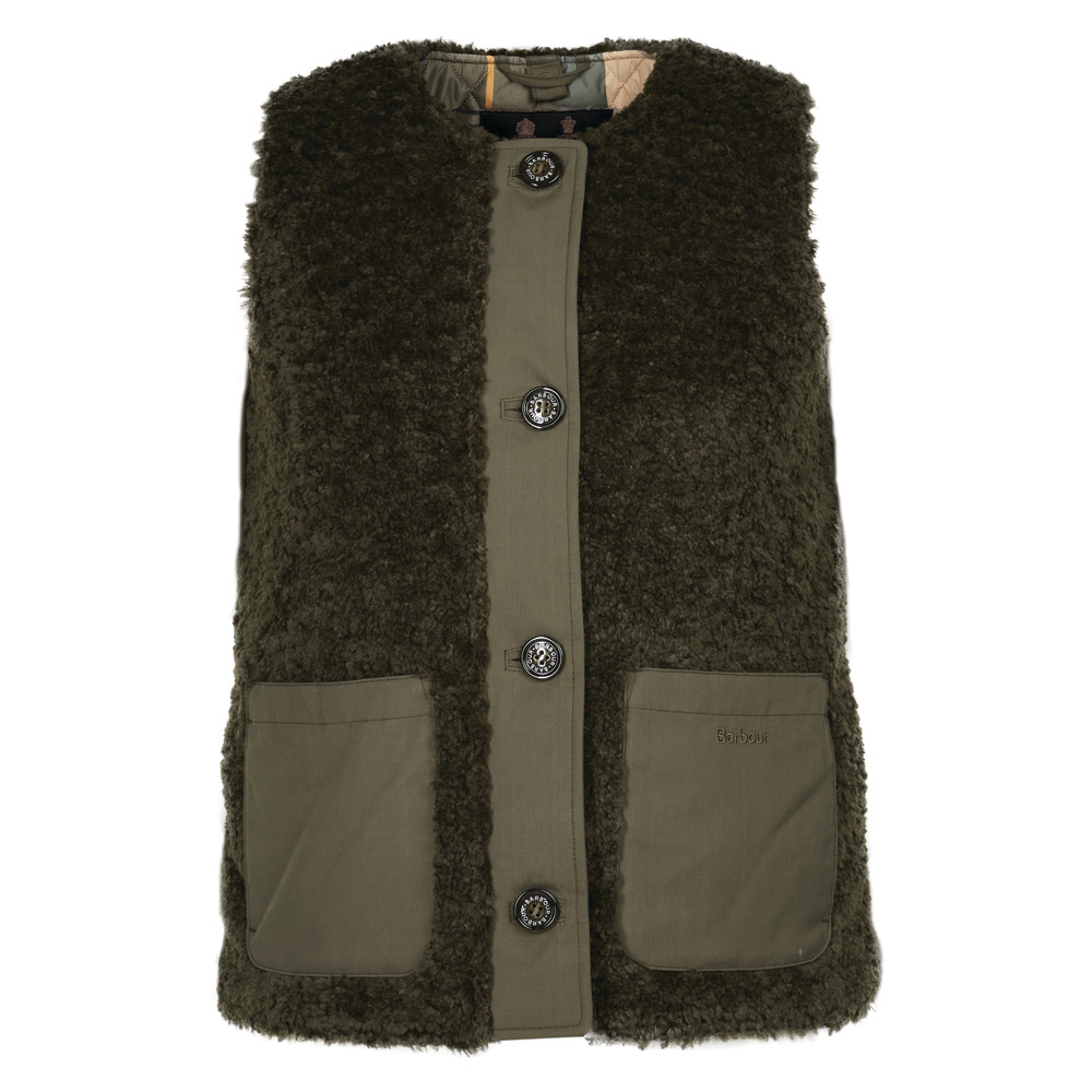 Dames bodywarmer Kintra Olive Ancient tartan
