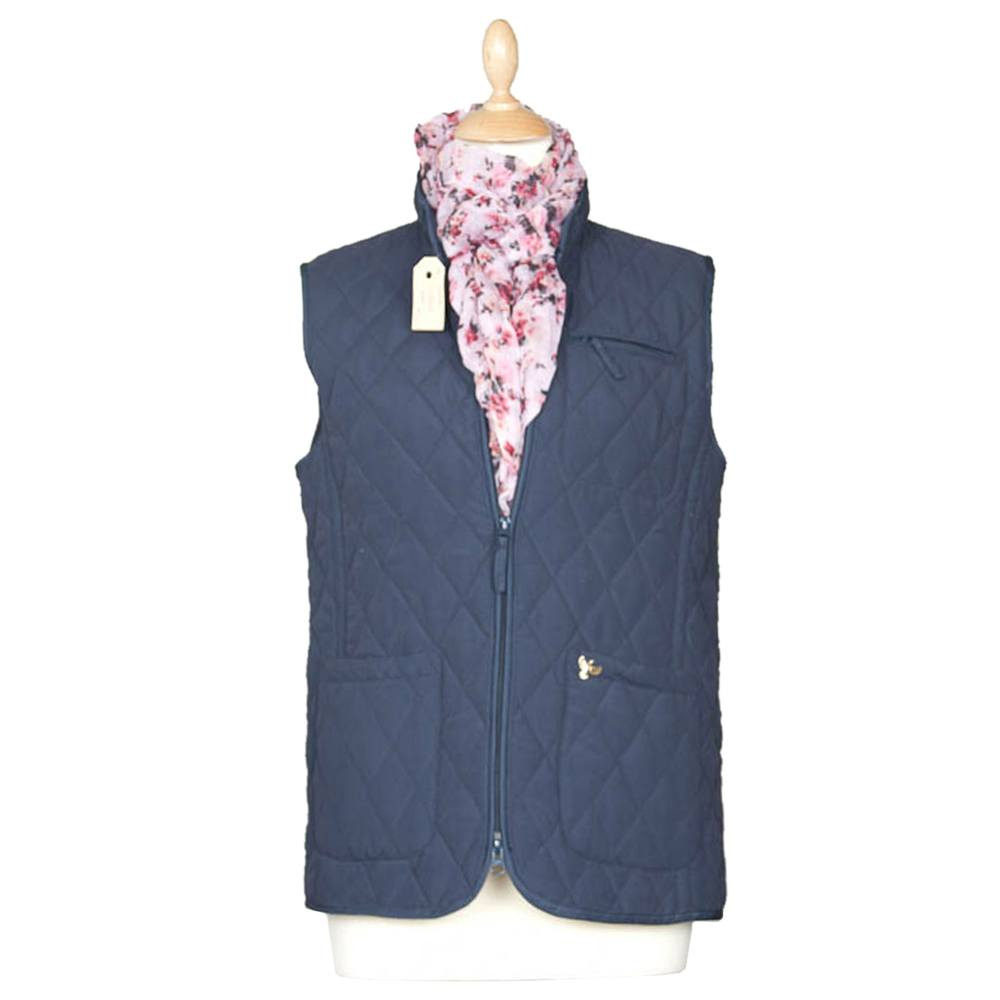 Dames Lichfield Slim quilted gilet navy