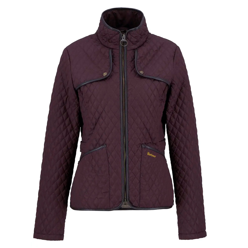 Barbour Dames Quilt Dahlia Black Cherry