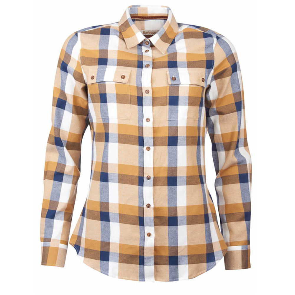 Barbour Damesblouse Croft Shirt Brons