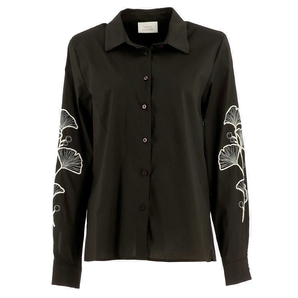 Damesblouse Vera met motief Marron Ecru