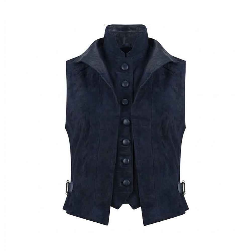 Damesgilet double waistcoat navy