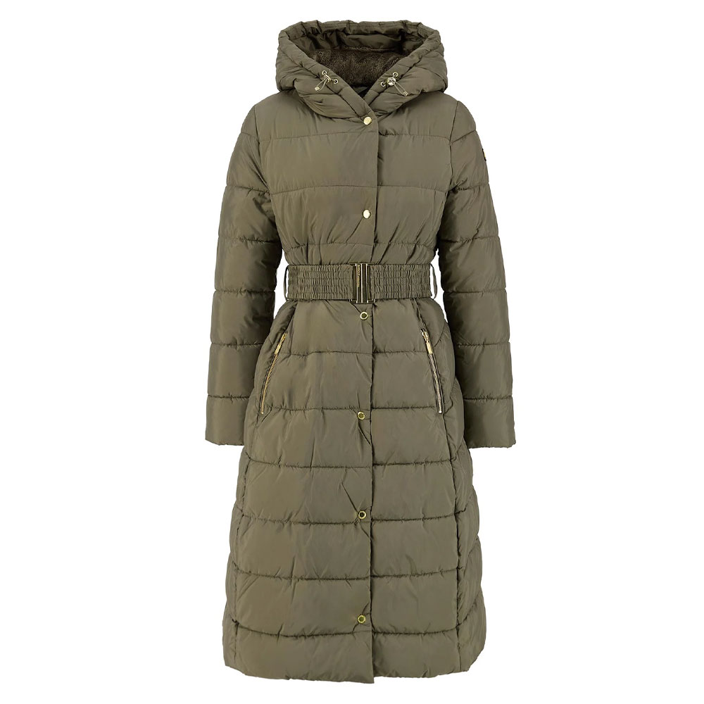 Barbour International Damesjas Track Line Puffer Dusky Khaki