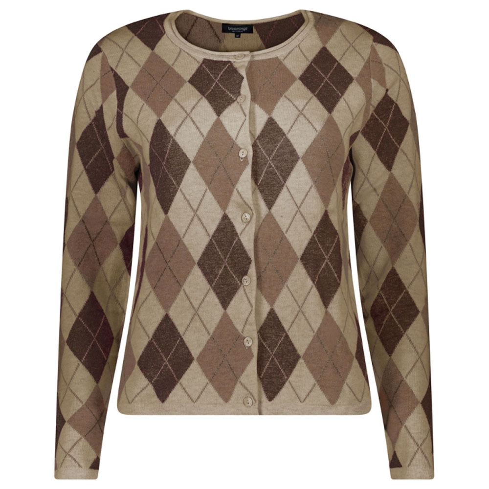 Damestrui Crew Neck Argyle Cornstalk mel