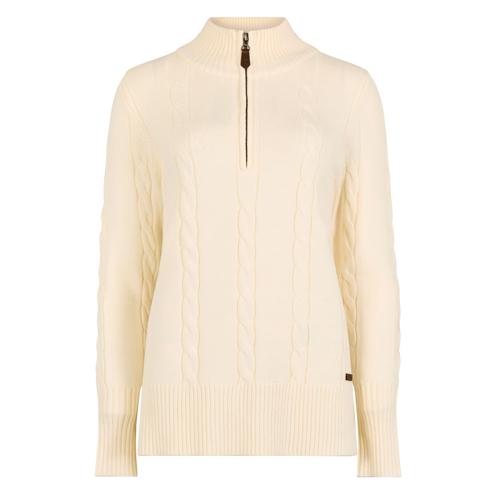 Damestrui half zip Burtonpoint Chalk