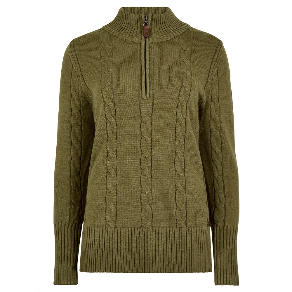 Damestrui half zip Burtonpoint Dusky Green