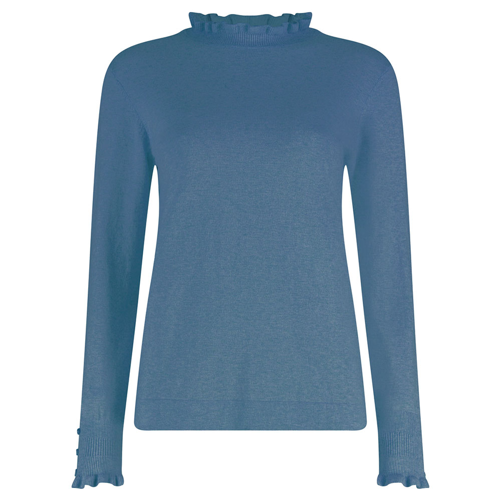 Damestrui Mock Neck Blue Ashes mel