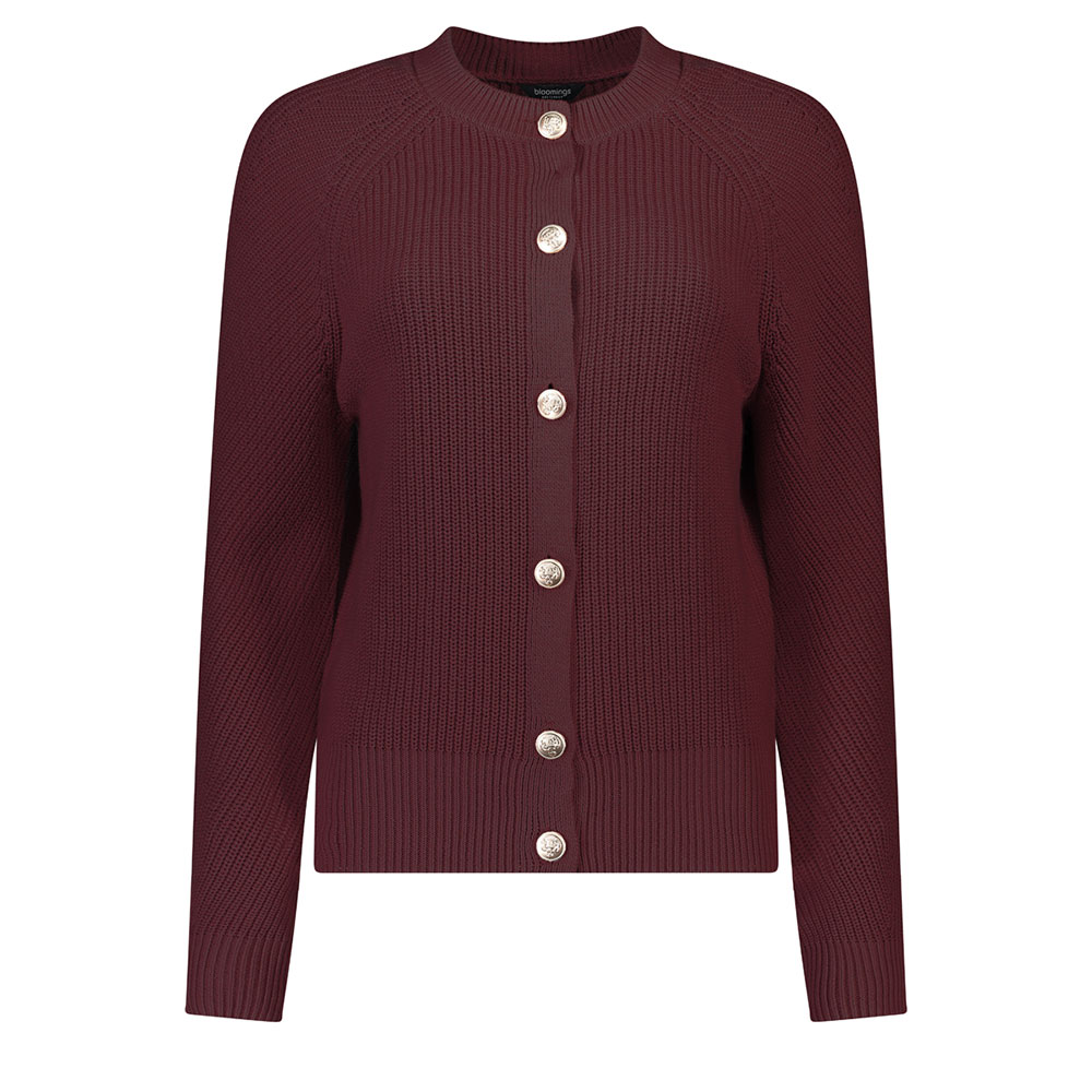 Damesvest Crew neck Tawny Port