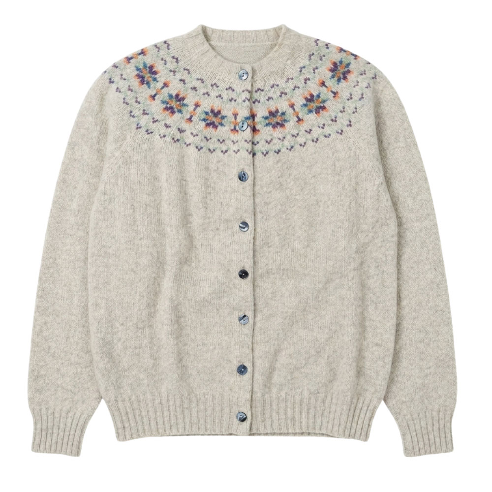 Damesvest Fairisle Yoke High Vellum