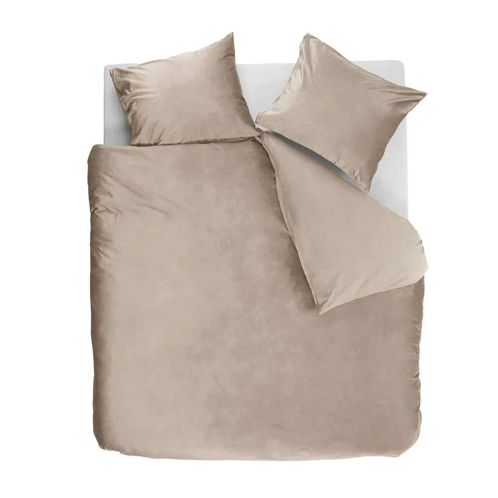 Beddinghouse Dekbedovertrek Riviera Maison Velvety Sand Tweepersoons
