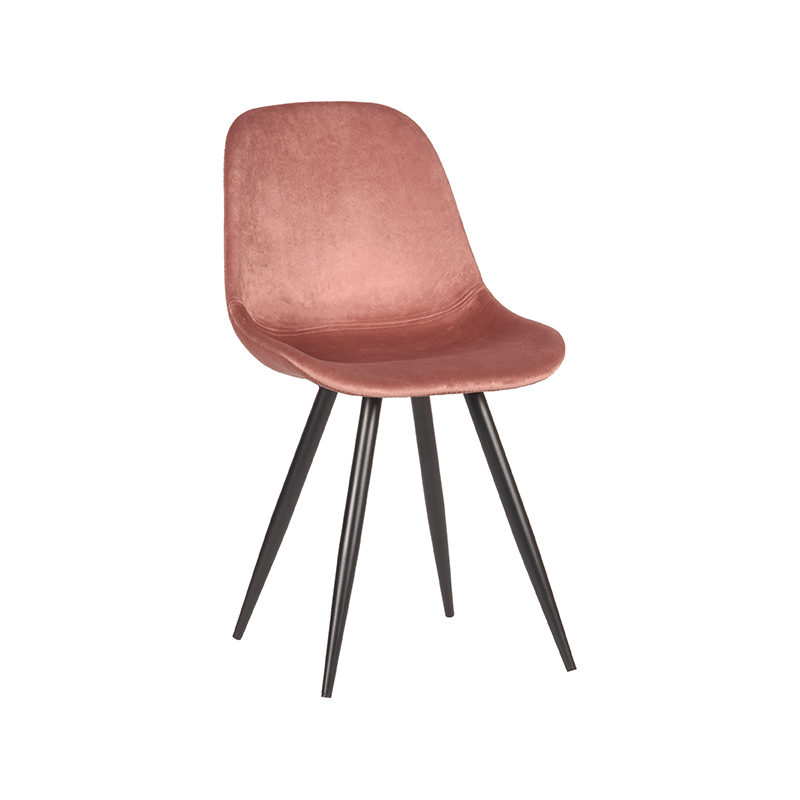 Eetkamerstoel Capri - Roze - Fluweel Eetkamerstoel Capri - Roze - Fluweel